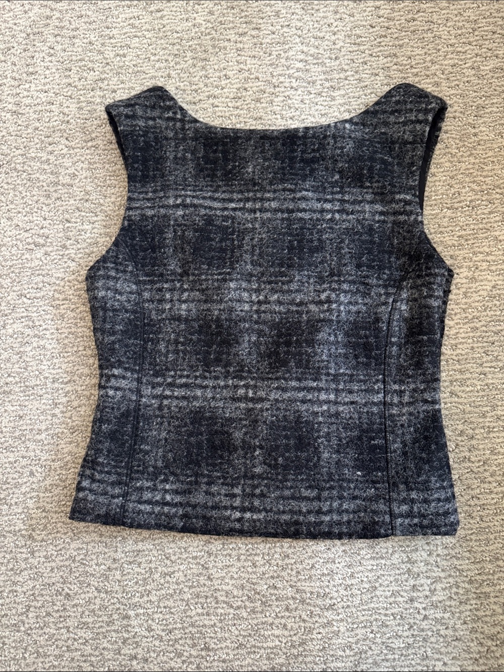 Banana Republic Charcoal Plaid Sleeveless Tank